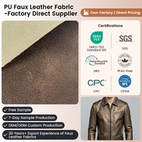 Rétro effet bicolore nouvelle veste en cuir Pu tissu Trench-coat tissu concepteur cuir synthétique personnalisé