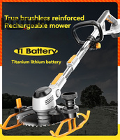 Tondeuse à gazon électrique sans fil, coupe-herbe à longueur réglable, outils ménagers de jardinage avec batterie au lithium