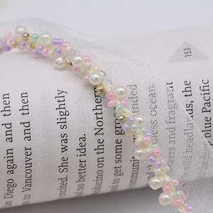 Oferta: Encaje de Tul Francés con Cuentas de 1.5cm de Ancho para Decoración de Ropa, Zapatos y Bolsos - Product Image 5