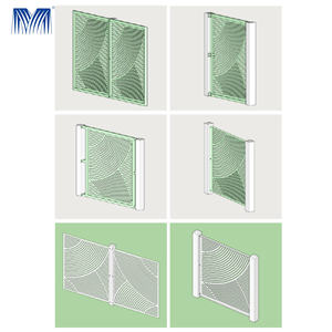 Clôture de jardin avant extérieure coulissante balançoire allée clôture treillis métal dernières conceptions principales décoratives porte en aluminium de <span class=keywords><strong>fer</strong></span> - Product Image 5