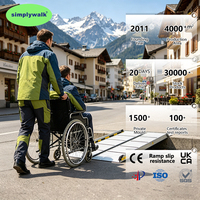 Rampe pliante en alliage métallique antirouille Simplywalk, capacité 300 kg, 88 cm, flexible, pour chargement de SUV, adapté aux personnes âgées, fabriqué en usine certifiée ISO 9001, global