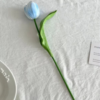 Fleurs de tulipes artificielles hydratantes de haute qualité pour mariage, maison, cadeau, fleurs artificielles au toucher réel