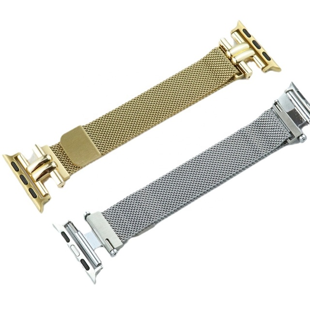 Quick Release Milanese Mesh Loop Stainless Steel Wrist Bands Watch Bands Straps for Apple Watch