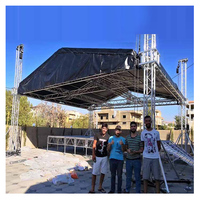Truss de Tubo de Aluminio, Truss de Iluminación en Arco, Sistema de Soporte de Truss de Piso