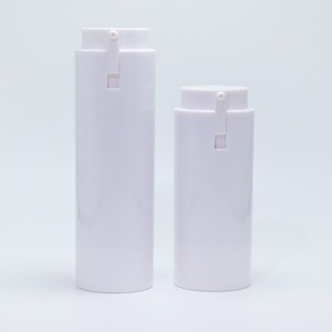 Nouvelle conception de flacon pompe sans air en plastique noir double PP AS 50 ml, remplaçable, pour cosmétiques, flacons de crème pour le visage et de sérum 30 ml - Product Image 3