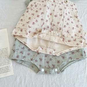 新生児新生児オーバーオール男の子女の子デニムオーバーオールジャンプスーツ子供デニムショーツ春秋 - Product Image 4