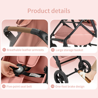 Poussette pliable 2 en 1 au prix d'usine, cadre en acier, poignée réglable, poussette portable pour tout-petit, utilisation quotidienne