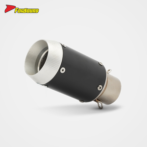 Tubo de escape universal para motocicleta de 51mm de fibra de carbono de acero inoxidable - Product Image 1