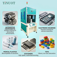 Nouvelle machine de marquage à chaud automatique double station YiNUOT en aluminium avec servomoteur, imprimante d'étiquettes 800 pièces/heure, compatible avec les machines à injection pour l'industrie alimentaire