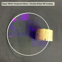 Lentille en verre trempé avec revêtement antireflet à 98% de transmission, indice de protection IP33, garantie 1 an, lampe torche LED anti-reflet 46,5/41,5/30 mm