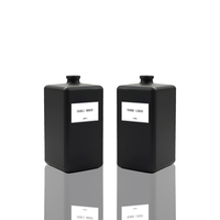 Factory Direct 100ml Bouteilles de parfum vides en verre carré de qualité supérieure Noir mat avec bouchon en bois