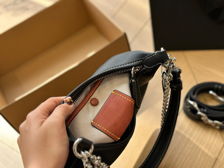 Luxury brand design leather handbag with single strap, shoulder bag
