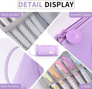Étui à crayons gratuit, pochette à crayons portable, sac à stylos multi-emplacements, rangement de fournitures scolaires pour adolescents, étudiants, universitaires, bureau, adultes - Product Image 4