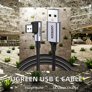 Cable USB-C de Carga Rápida 3A, Ángulo Recto de 90 Grados, Tipo C USB 2.0, Funda de Silicona, Conductor de Cobre Puro para Bancos de Energía - Product Image 2