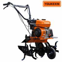 Cultivador con Motor de Gasolina YKX, Mini Motocultor, Rotocultor para Campos de Arroz, Tierra Seca, Cultivo Multipropósito
