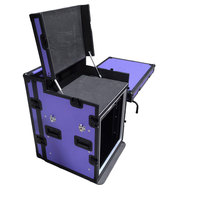 X-BASON personnalisé 16U Rack Case/ Double Table 18U Flight case DJ Table Tool Storage Case