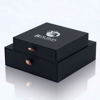 Boîtes en papier à tiroir en carton rigide dur de luxe Ensembles cadeaux coulissants imprimés personnalisés Base de couvercle de stratification UV mate Emballage efficace