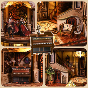 Modèle miniature de la Dream Opera House à construire soi-même, kit en bois à l'échelle 1:12 pour adultes et adolescents, objet de collection d'architecture - Product Image 1