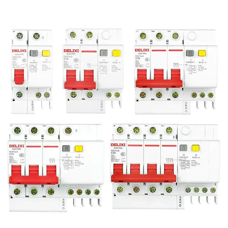 Disjoncteur elcb 1 paire, de qualité supérieure, rccb rcbo rcd, interrupteur d'air, sécurité électrique