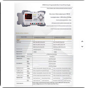 Fuente de alimentación reguladora lineal programable DP832A 195W, 3 canales, 30V/3A, 5V/3A - Product Image 2