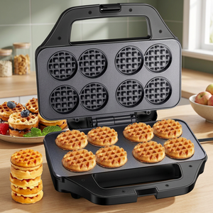 Mini Macchina per Waffle Antiaderente con 8 Porzioni Piccole, Riscaldamento Rapido per Colazioni Facili per Famiglie - Product Image 2