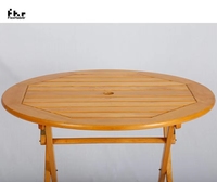 Table en bois massif Mobilier d'extérieur Table à manger en chêne pliable Rangement pratique Ensemble de meubles d'extérieur