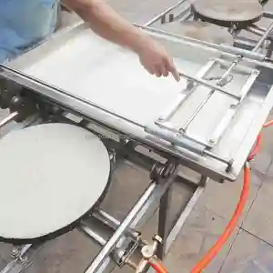 Mesin pembuat panekuk tipe Dorong Tangan mesin pembentuk roti tortilla tipis pembuat panekuk datar untuk dijual