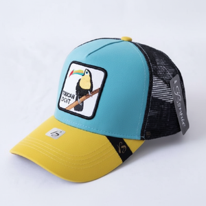 Cappello Trucker Toucan Cat Regolabile in Rete Traspirante Impermeabile Unisex per Adulti Casual Primavera Estate a 6 Pannelli - Product Image 1
