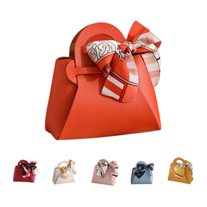 Custom Logo Recyclable Mini Leather Wedding Gift <b>Bag</b> Portable <b>Sweet</b> Favor Candy Box - Product Image 2