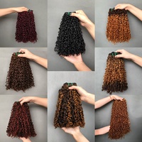 Cheveux Vierges de Haute Qualité Super Double Drawn Alignés Cuticules Vietnamiens, Bouclés Pixie, Couleur Marron