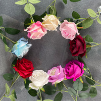 Rose Artificielle Unique en Soie Synthétique Faite à la Main, Ambiance Romantique et Onirique, Écologique, Cadeau pour la Maison, Mariage, Saint-Valentin, Chine