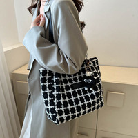 Sac à main en toile grande capacité pour femme, nouveau sac à bandoulière pour femme, vente en gros