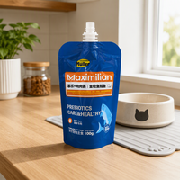 Pochette à bec verseur imprimée sur mesure, sacs d'emballage en plastique personnalisés avec logo, pochette anti-fuite pour aliments pour animaux