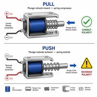 Solenoid linéaire à cadre ouvert 6V DC mini, à verrouillage par poussée et traction, personnalisé, direct usine, pour distributeurs automatiques