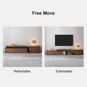 NOVA Minimalista Nogal Rectángulo Extensible <span class=keywords><strong>TV</strong></span> Soportes con 3 Cajones Sala de estar Muebles <span class=keywords><strong>TV</strong></span> Unidad Centro de entretenimiento Gabinete - Product Image 3