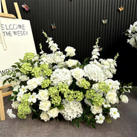 Vente en gros de compositions florales artificielles en soie de haute qualité, modernes et de petite taille, pour la décoration des centres de table de mariage
