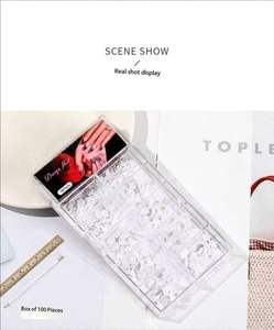 ABS profissional 100 PCS/Box francês ameixa flor meia tampa prego remendo acrílico unha ponta unha produtos - Product Image 6