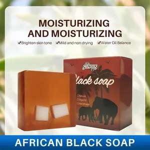 OEM Private Label Shea Butter Skin Hydrating Nourishing Handmade Soap African Black Soap
