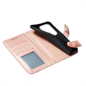 Étui de téléphone magnétique avec porte-cartes gaufré et support intégré pour S25 Note20/A5/A6 (Vintage Minimaliste) - Product Image 2