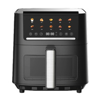 Nouvelle friteuse à air sans huile saine de 6,5 L, ODM/OEM, 10 couleurs, menu numérique, contrôle numérique