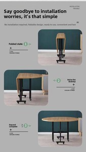 Mesa de Comedor Plegable Moderna de Lujo Ligero, Tablero de Roca Ultrafino, Mueble Móvil para Apartamentos Pequeños, <span class=keywords><strong>Muebles</strong></span> de Comedor <span class=keywords><strong>Gratis</strong></span> - Product Image 6