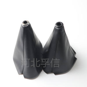 Housse de levier de vitesse universelle pour voiture, en cuir noir avec surpiqûres rouges, pour remplacement et réparation - Product Image 5