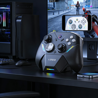 Manette de jeu Support de diffusion en continu Manette de jeu avec station de charge Jeu mobile sans fil Joystick pour PC /Switch/IOS /Android