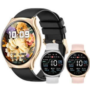 1.43 AMOLED Full Touch Screen Smartwatch with Silicone Band Digital Sleep Monitoring and Message Push Features