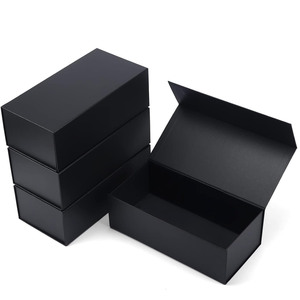 Cajas rígidas con tapa plegable Lury con logotipo personalizado OEM, caja de regalo colorida, caja magnética negra - Product Image 2