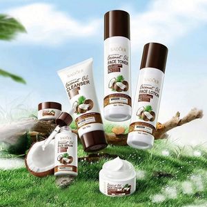 Sadoer - Set de Cuidado <span class=keywords><strong>Facial</strong></span> Vegano con Aceite de Coco al por Mayor, Hidratante, Nutritivo, Control de Grasa, Blanqueador e Iluminador para Mujeres - Product Image 2