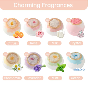 빠른 배 샤워 목욕 공 편안한 스트레스 완화 에센셜 오일 목욕 소금 공 크리스탈 바다 소금 목욕 폭탄 - Product Image 5