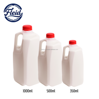 Seau en HDPE blanc moulé par soufflage, 3,8L/2,5L/2L/1L, pour emballage de liquides, qualité alimentaire, pour produits chimiques, détergents, vinaigre, bouteilles personnalisées