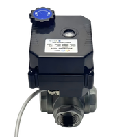 Vanne à boisseau sphérique électrique en acier inoxydable à trois voies, actionneur électrique DC12V 24V AC 110V 220V, mélangeur d'eau, diviseur, direction de drainage