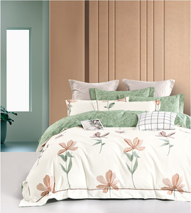 New Customized Solid Printed Cotton 128*68 Duvet Cover Set Geometric <strong>Floral</strong> Pattern Comforter <strong>Fitted</strong> <strong>Sheet</strong> for Hospital Hotel - Product Image 1